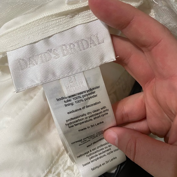 David’s Bridal Flower Girl Dress, 2 bows, and ruffle socks - Picture 7 of 13